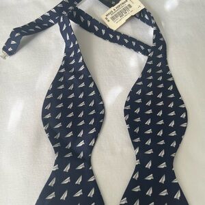 Navy Sailboat Self-Tie Bow Tie by MAUS & HOFFMAN